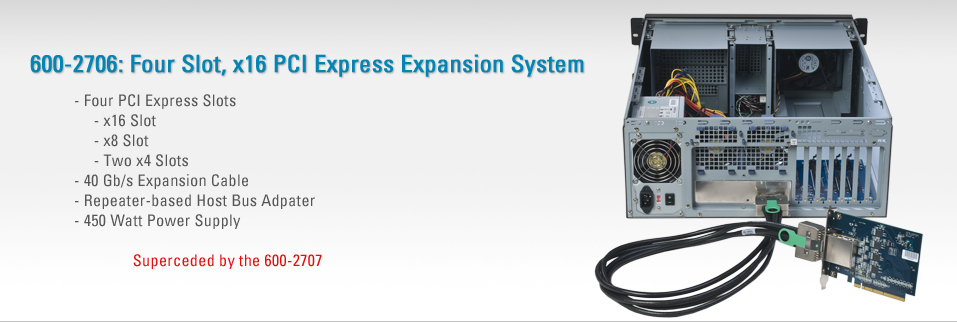 600-2706 System: Four Slot, x16  PCI Express Expansion