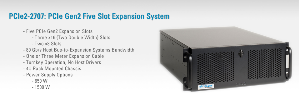PCIe2-2707:PCIe Gen2 Five Slot Expansion System
